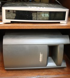 Bose Model AV3-2 II Media Center System Subwoofer And 2 Smaller Speakers