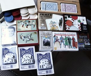 Collection Of Playing Cards And Dice