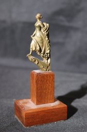 Art Deco Miniature Figure On Wood Stand By Lloyd McCaffery 1/50