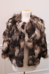 Tsontos Furs Of Mineola Two Toned Fine Fox Fur Jacket Size Small