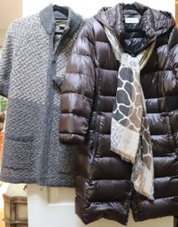 Coats Include Calvin Klein And Inis Crafts Womens Coats, 100 Percent Wool Made In Ireland Approx. Size L