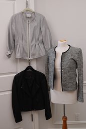Armani Collection Size 4, Joie Leather Jacket With Polyester Liner Size Small And Iro Size 1