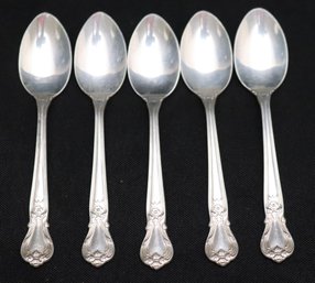 STERLING SILVER LOT OF 5 DEMITASSE SPOONS