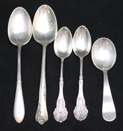 STERLING SILVER LOT OF 5 SPOONS