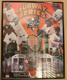 Framed Photo Of Subway Series World Series 2000 With COA From Starline Inc.