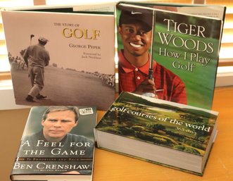 Lot Of Four Hardcover Books With Golf Themes