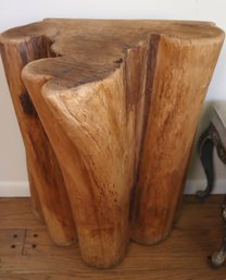Natural Large Tree Trunk Pedestal Having An Organic Form, And Shape.