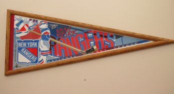 NY Rangers Framed Pennant Made In USA By Wincraft Edition #1