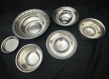 Sterling Silver 6 Pc Mixed Bowl Set