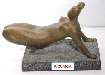 Francisco Zuniga Nude Bronze Sculpture 1962  With Provinance By Ariel Zuniga Of Zuniga Foundation