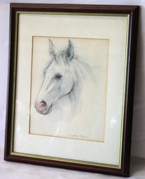 Vintage Horse Portrait Signed By The Artist - Moostage Grabur