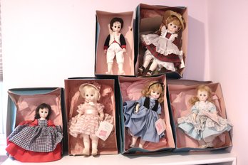 Lot Of 6 Madame Alexander Dolls With Boxes Napoleon, Renoir,
