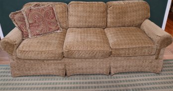 Kravet Furniture Sofa With A Golden-brown Toned Diamond Pattern, Very Comfortable!