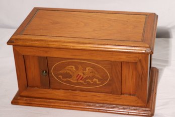 Handcrafted Signed Limited Edition Inlaid Wood Music Box Serial Number 100/295 Thorens Valse De Chopin