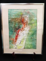 Abstract Portrait Painting Signed By The Artist