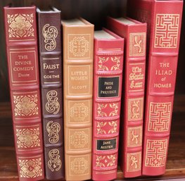 24. Lot Of 6 Easton Press Collectors Edition Leather Bound Books With Pride And Prejudice, And Little Women