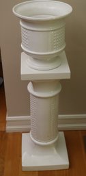 Italian Ceramic Pillar Column Pedestal And Planter