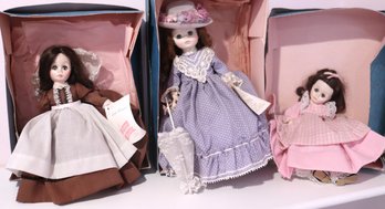 Lot Of 3 Madame Alexander Dolls With Boxes, Beth, Sargeant,