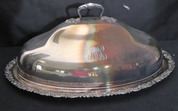 Reed And Barton Fancy Silver Soldered Serving Dish With Lid