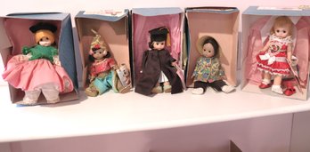Lot Of 6 Vintage Madame Alexander Dolls In Boxes With Thailand, China