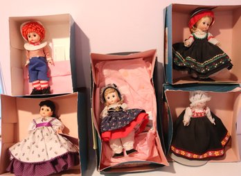 Lots Of 5 Vintage Madame Alexander Dolls In Boxes, Raggedy, Andy,