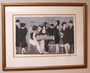 David Schneuer Limited Ed Signed Lithograph Restaurant II 138/250.