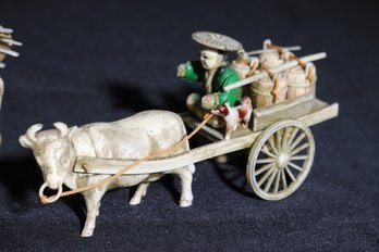 Traditional Asian Catalan Rickshaw Figures