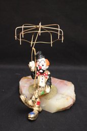 Collectable, Ron 1982, Painted Clown On Alabaster Base