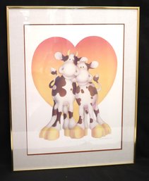 Stewart Moskowitz 1974 Loving Cows Framed Print.