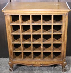 Vintage Country French Style Wood Cubby Cabinet Great For Bottle Storage With Finished Sides