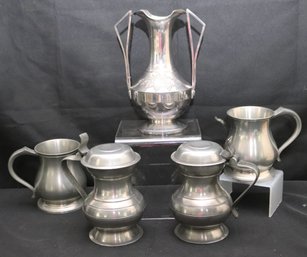 Vintage Springfield Silverplate Vase With Handles Including Crown And Ross Made In England Craft Ware Mugs