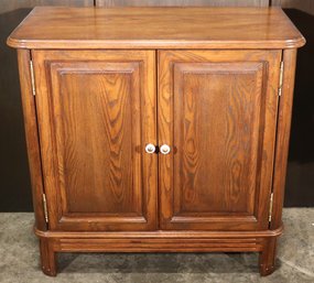 Vintage Oak Dark Wood Cabinet