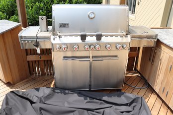 Weber Summit Outdoor Grill With Gas Attachment & Cover