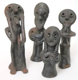 Collection Of 4 Handmade Ethiopian Sculpture Figurines,