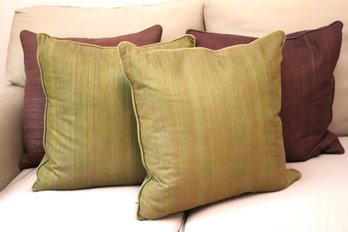 4 Crate & Barrel Decorative Throw Zipper Pillows