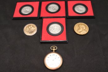 US Mint Department Of The Treasury, Americas First Medals, Stonewall Jackson Medallion, Pocket Watch