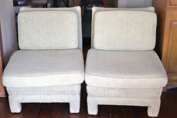 Pair Of Vintage Cozy And Comfortable Slipper Chairs