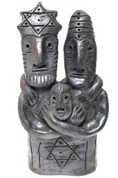 .Ethiopian Salomon & Queen Of Sheba Hand Made Sculpture With Star Of David Accent
