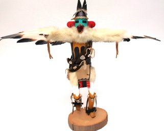 Handmade Navajo Kachina Doll Signed On The Bottom 12 W X 14 Tall.