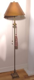 Stylish Brass Floor Lamp With Pull Chain