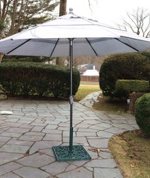 Large Outdoor Umbrella Includes Heavy Cast Iron Metal Base