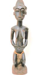Large Vintage Carved Wood Statue  Bawodi From The Ivory Coast Ancestral Figure