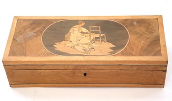 Vintage Handmade Inlaid Wood Box