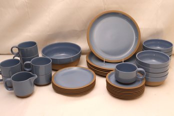 Midwinter Stoneware, Japan Oven -table Blue Set Of Dishes