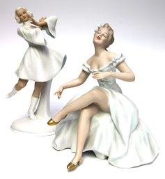 Vintage Figurines Shaubach German Porcelain Ballerina  & Czech