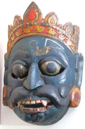 Traditional Hand Carved/Painted Wood Demon Mask