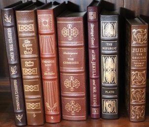 Seven Easton Press Leather Bound Books, Paradise Lost, Dr. Jekyll And Mr. Hyde
