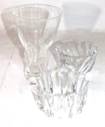 Steuben Crystal Vase & Orrefors Crystal Bowls