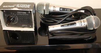 B&B NK -909 Microphones Include One Cable As Pictured & Metone Electronic Metronome Model 23 Made In The U
