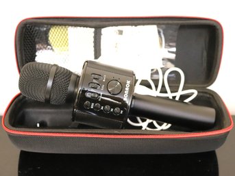 Bonaok Karaoke Q37 Wireless Microphone & Hi Speaker Microphone With Accessories & Hard Case, Like New Unus
